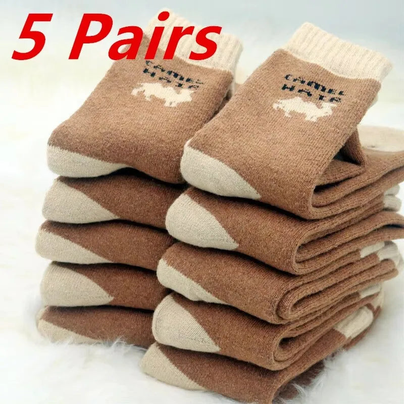 Men’s Thick Winter Wool Socks 5 Pairs