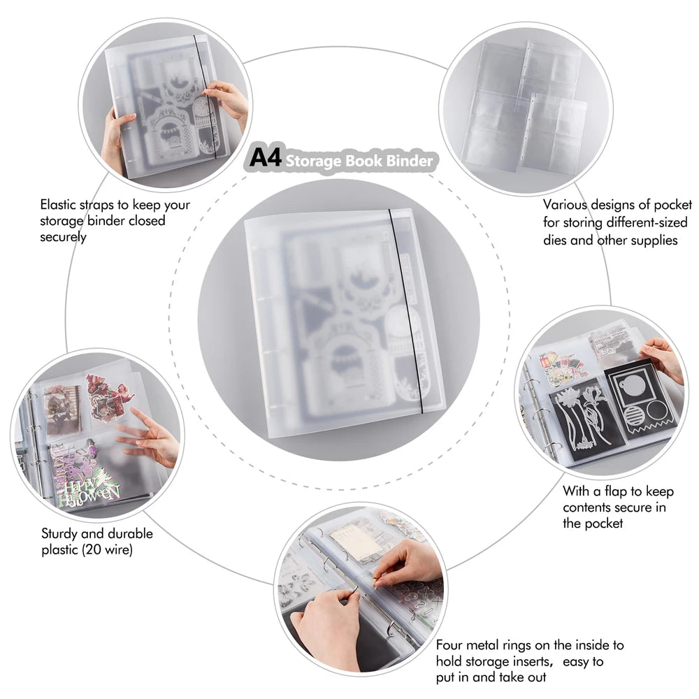 A4 Die Storage Book Binder For Stamps