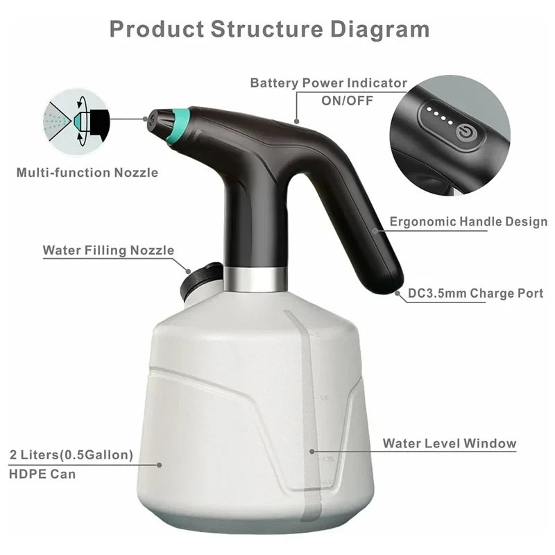 2L Electric Garden Pressure Sprayer