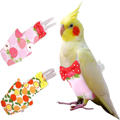 Washable Bird Flight Suit & Diaper with Bow Tie