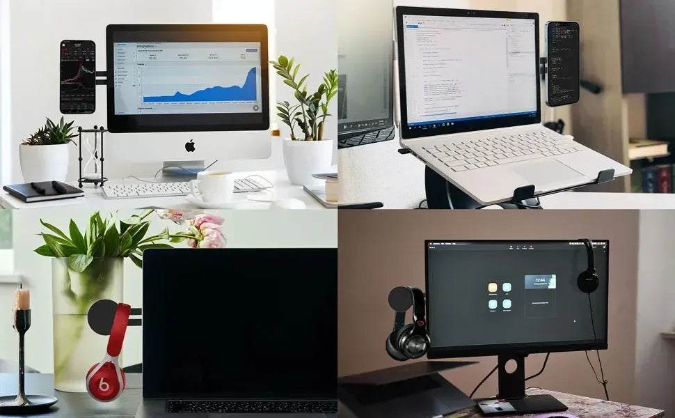 Magnetic Laptop Phone Holder