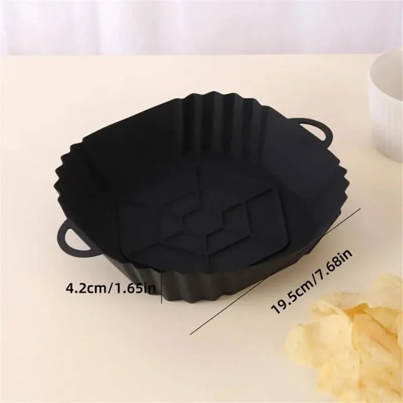 Silicone Air Fryer Pot Tray with Handles