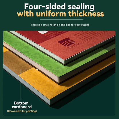 Premium 200gsm & 300gsm Watercolor Paper Pad with Four-Sided Glue Binding