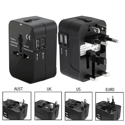 Universal Travel Adapter with Dual USB Charging