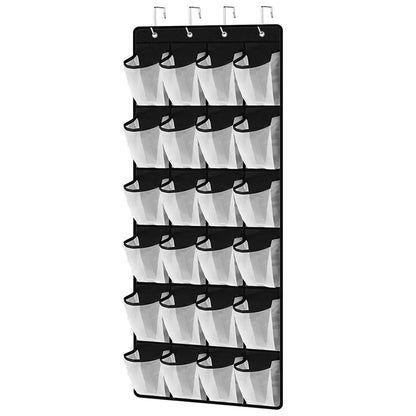 24 Mesh Pockets Wall Mounted Shoes Storage Bag