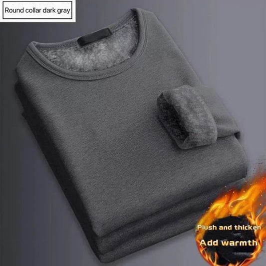 Men’s Thick Velvet Thermal Top