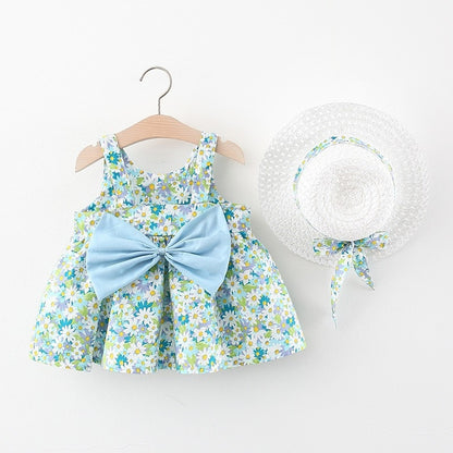 Big bow cotton baby dress