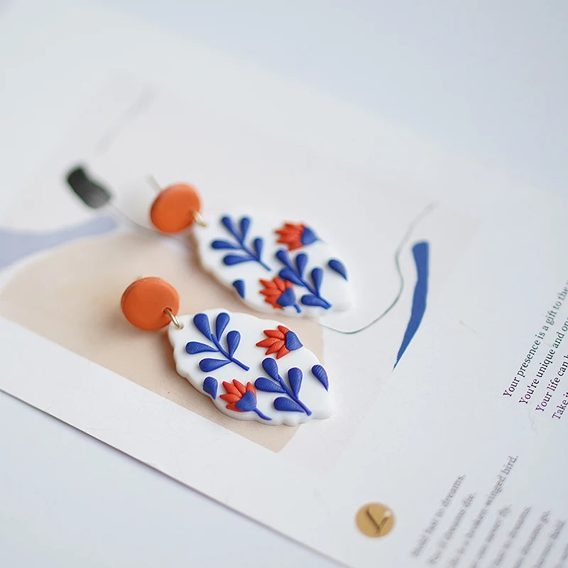 Classic Bohemiam Drop Bright Color Earrings
