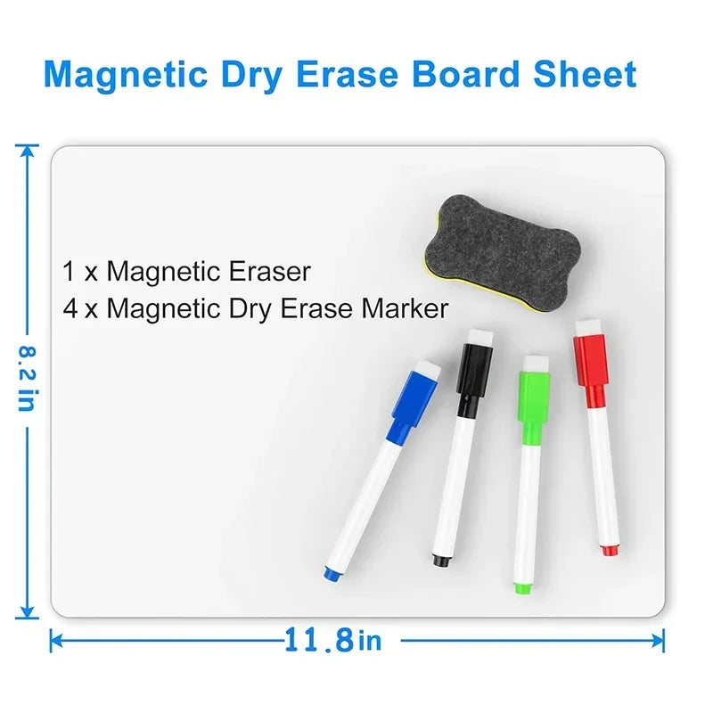 A4 Magnetic Dry Erase Whiteboard for Refrigerator