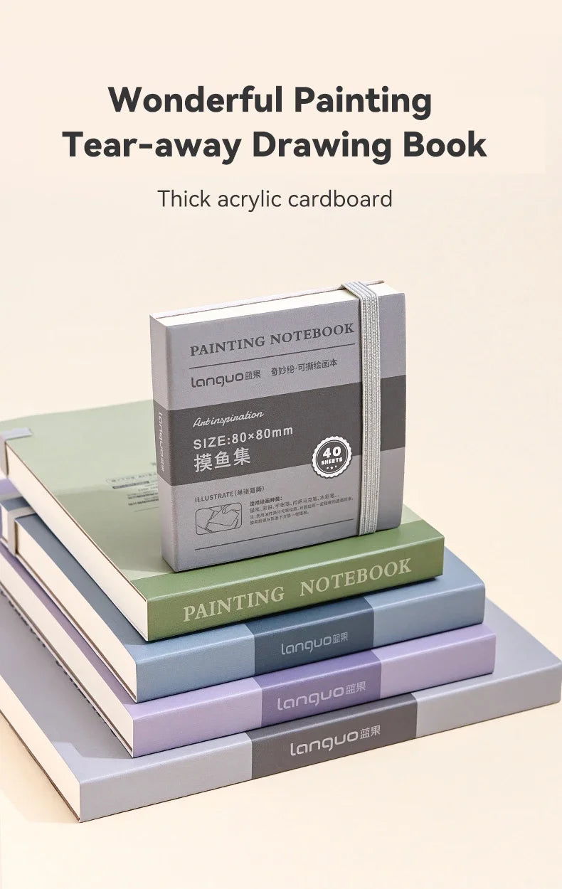 Portable 40-Sheet Mini Sketchbook – 250GSM Thick Paper