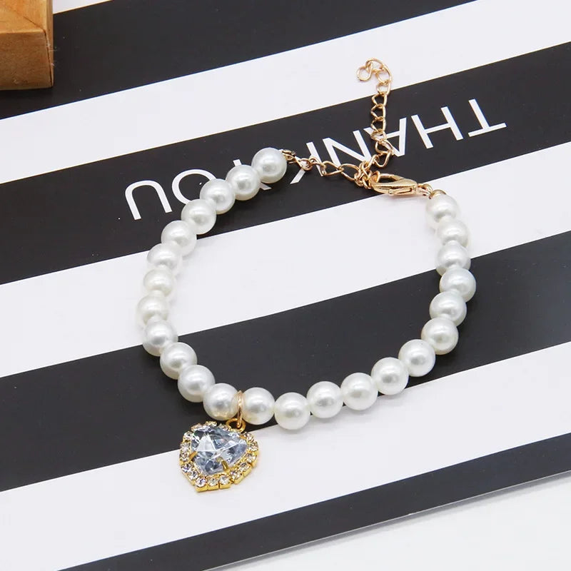 Pearl Pet Necklace Collar