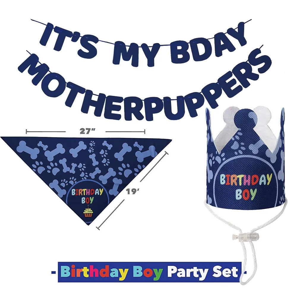 Pet Birthday Party Flag Decoration