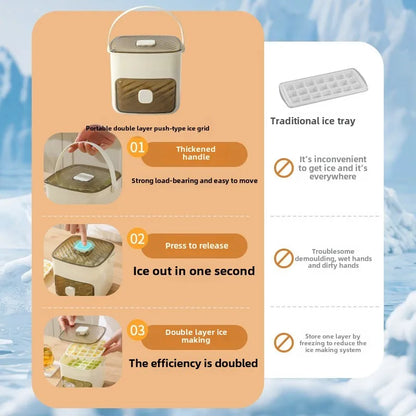 Double Layer Large Capacity Ice Cube Mold Maker Machine