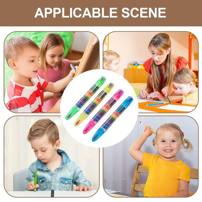 20-Color Rainbow Crayon Pen