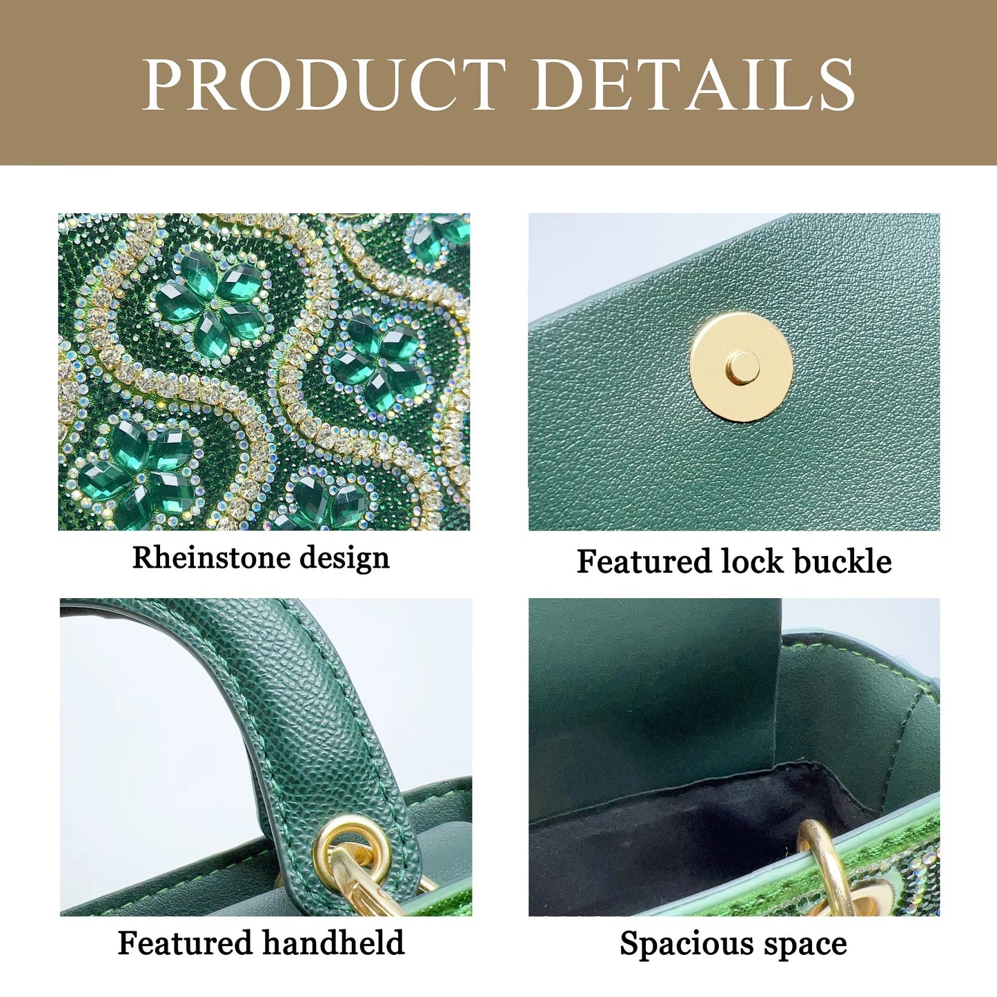 Rhinestone Box Crossbody Bag