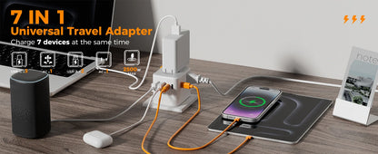 Universal Travel Adapter with 5 USB Ports