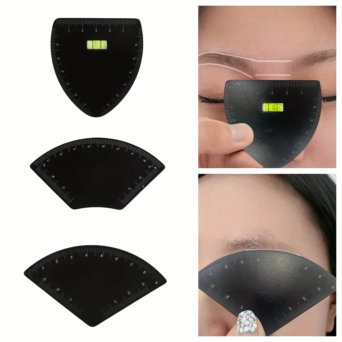 Eyebrow Stencil Kit with Measuring Ruler