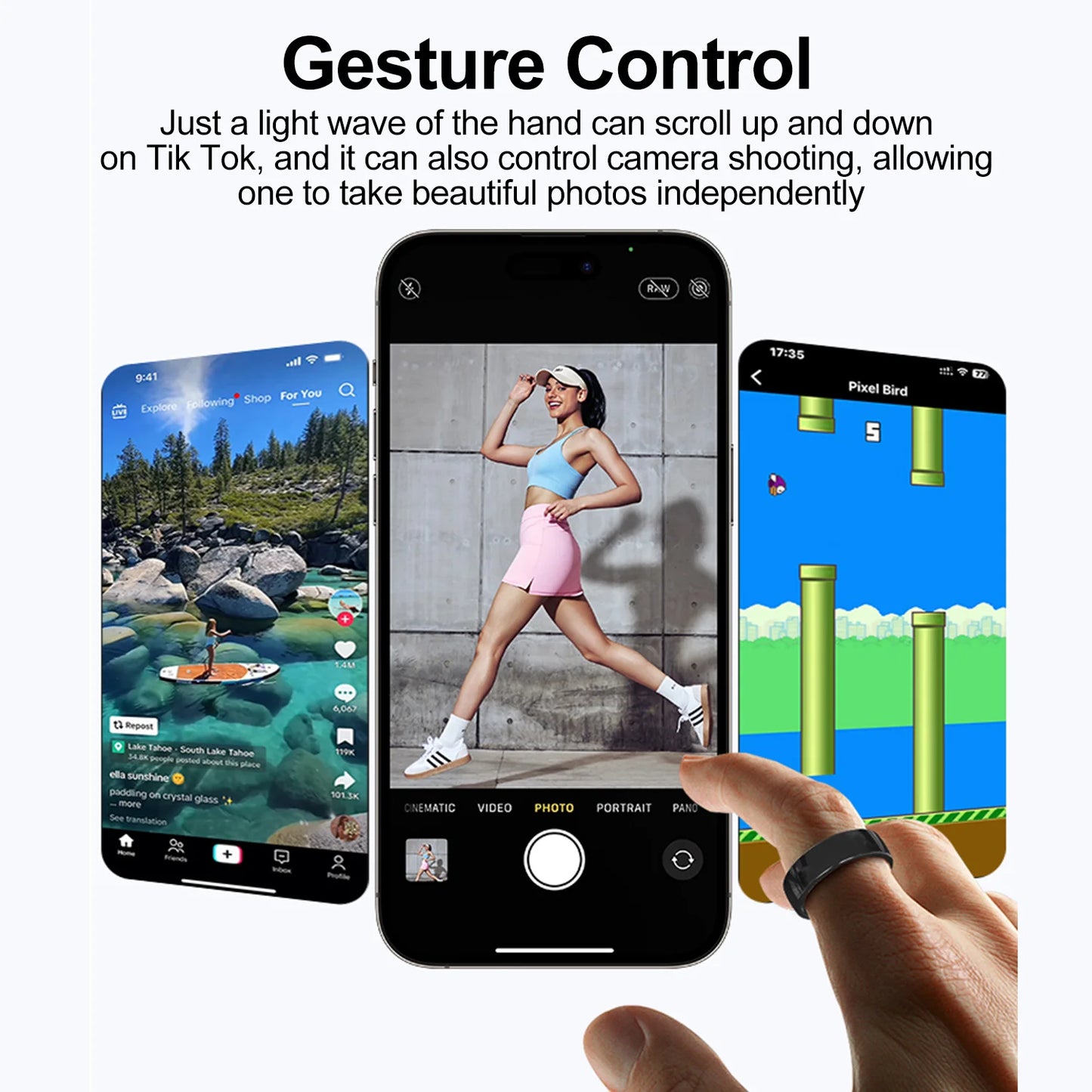 Smart Health Tracking Ring with Charging Case