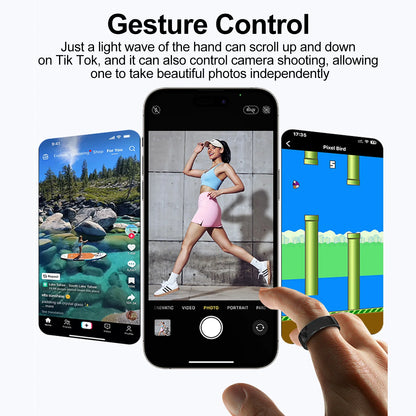 Smart Health Tracking Ring with Charging Case