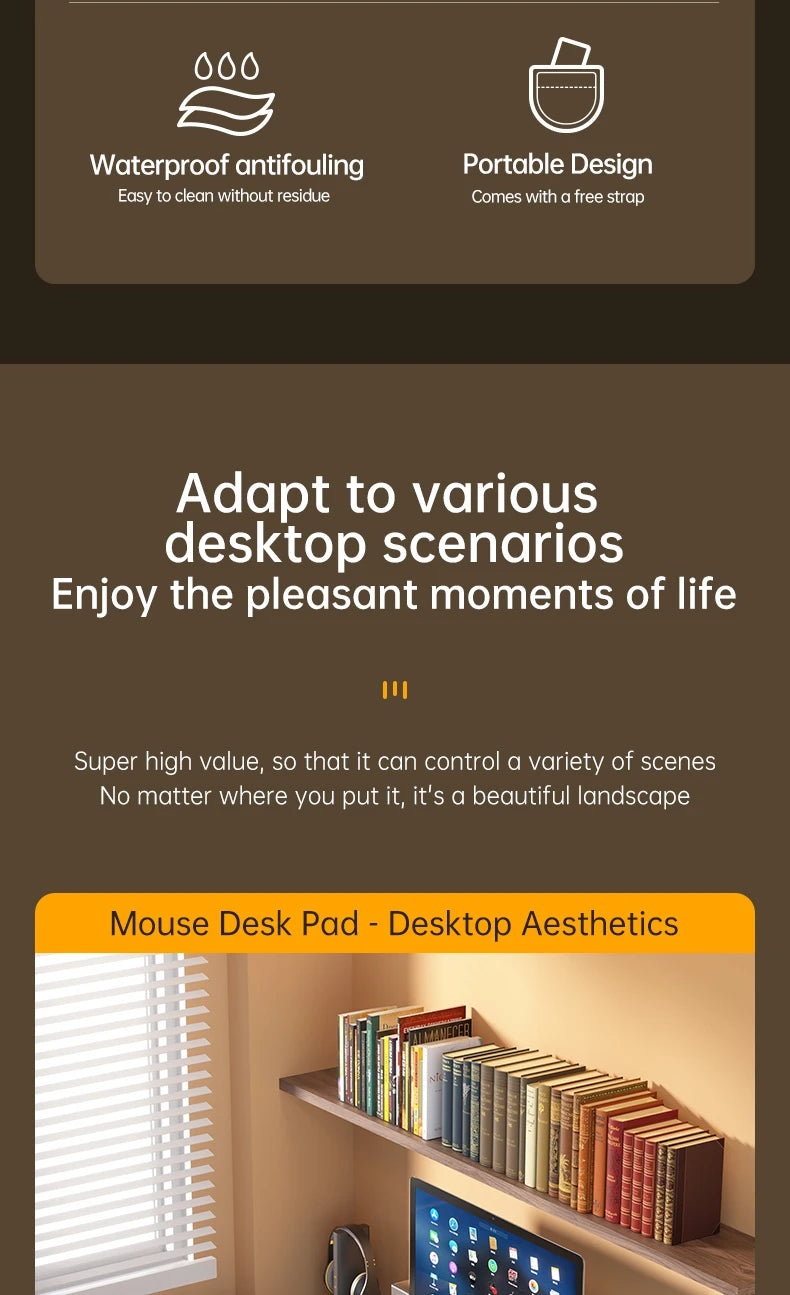 Waterproof Leather Desk Pad for Keyboard & Mouse