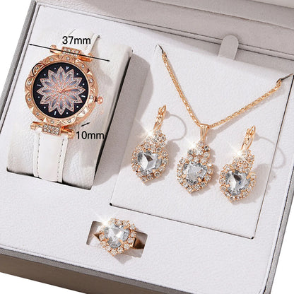 Crystal Bling Watch & Jewelry Gift Set for Women