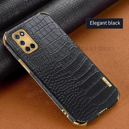Crocodile Texture Ring Stand Phone Case