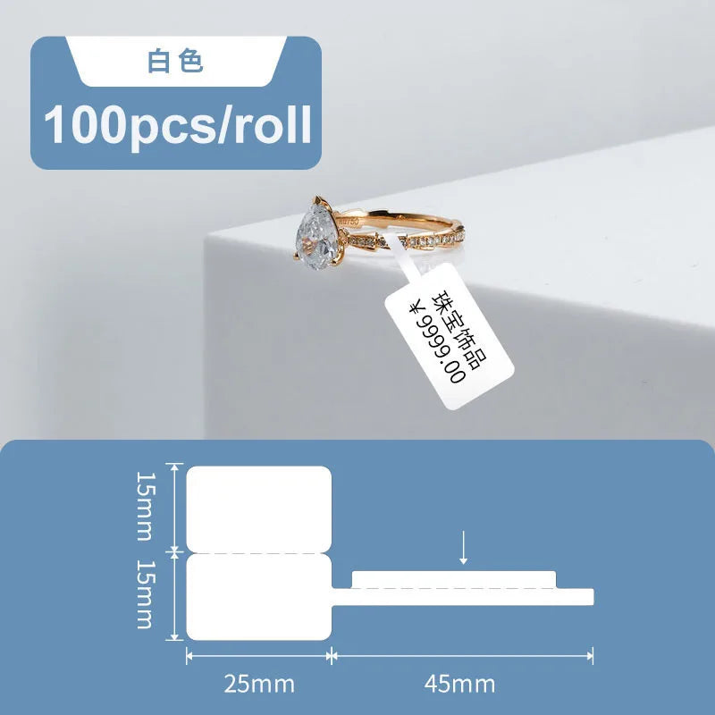 Thermal Jewelry Price Label Stickers