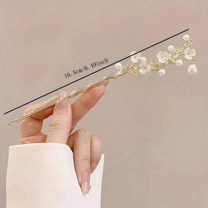 Chinese Style Floral Tassel Hair Stick