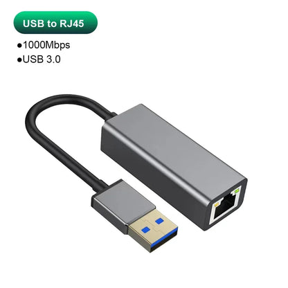 USB Type-C Gigabit LAN Adapter for MacBook, Windows & Android