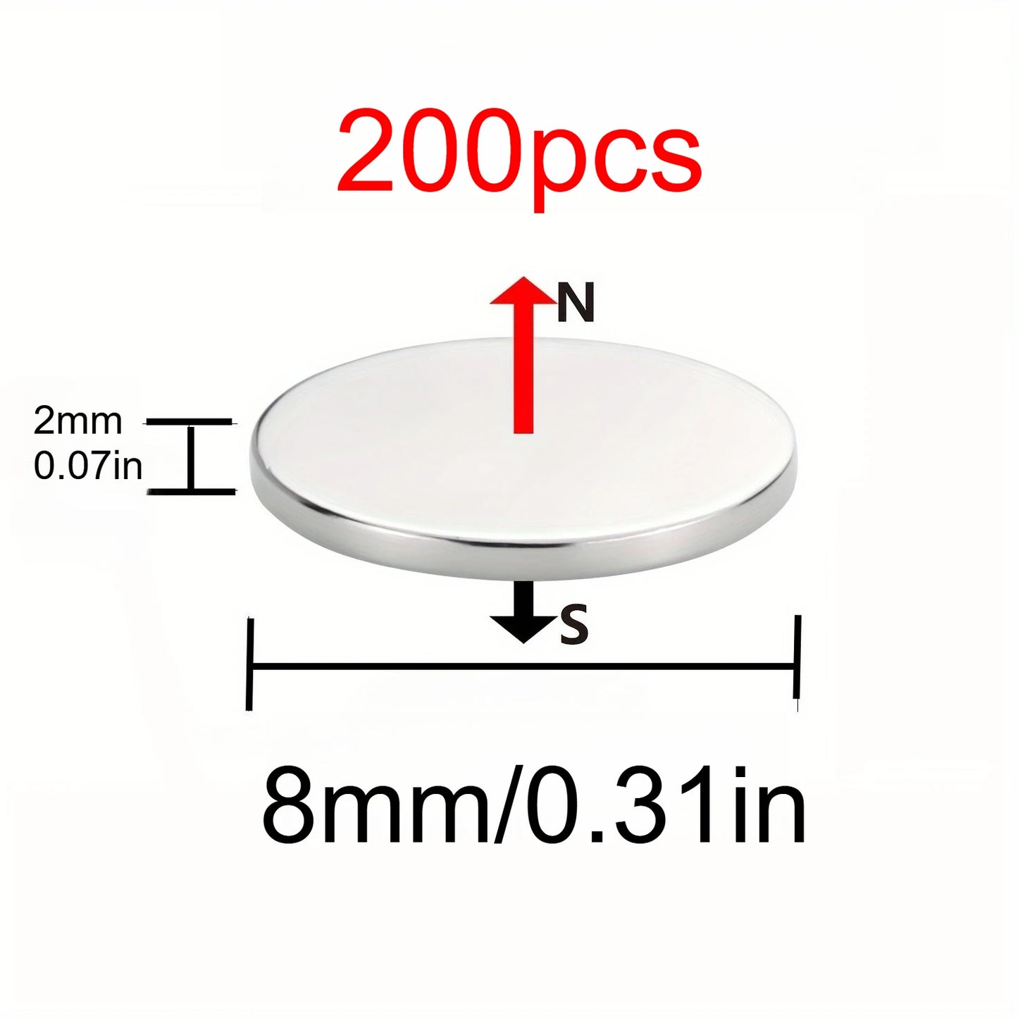 8×2mm Neodymium Disc Magnets