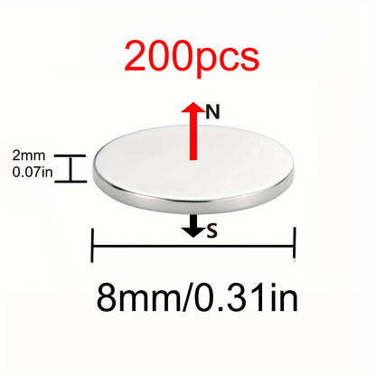 8×2mm Neodymium Disc Magnets
