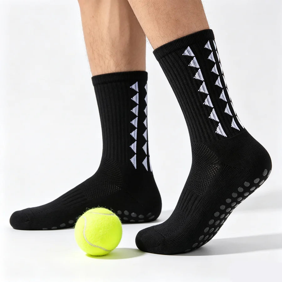 Non-Slip Athletic Grip Socks 5 Pairs