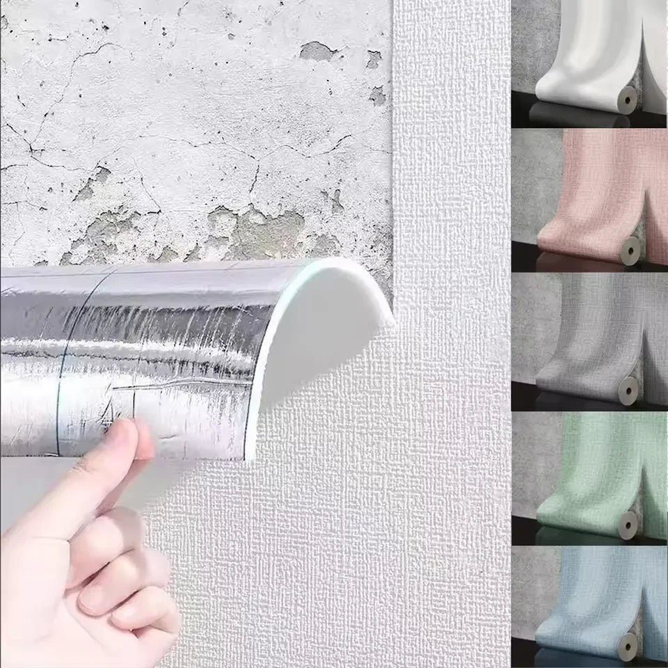 3D Self-Adhesive Linen Foam Wallpaper Roll