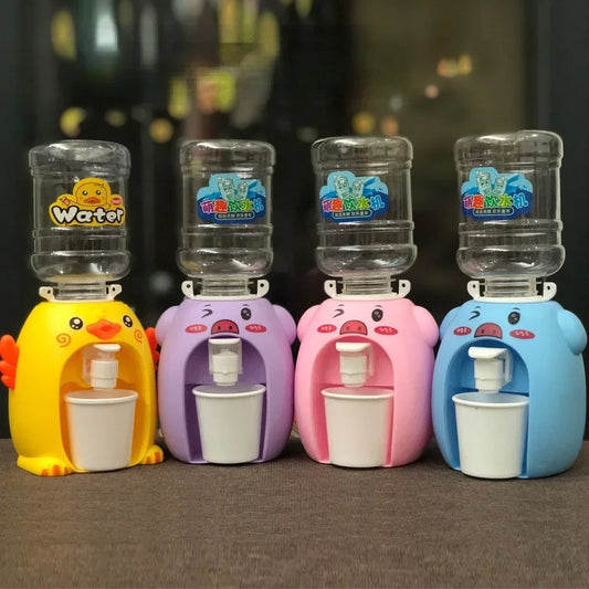 Cartoon Mini Water Cooler with Cup & Bottle
