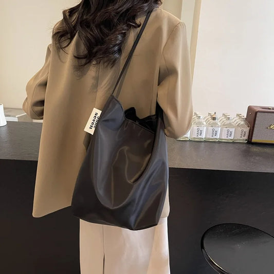 Minimalist Nylon Tote Shoulder Bag