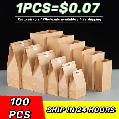 Kraft Paper Food & Gift Bags