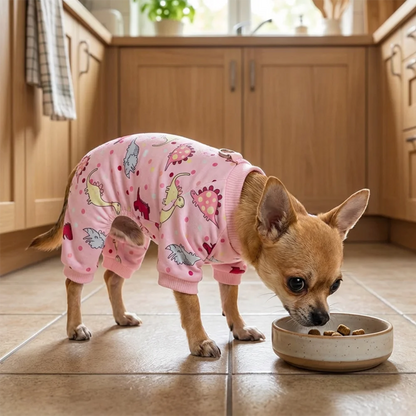 Dinosaur Dog Pajamas – Soft Four-Legged Pet Jumpsuit