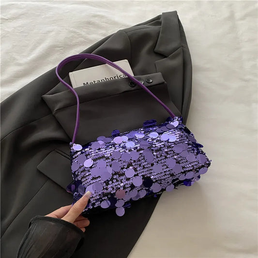 Sequin Evening Shoulder Bag