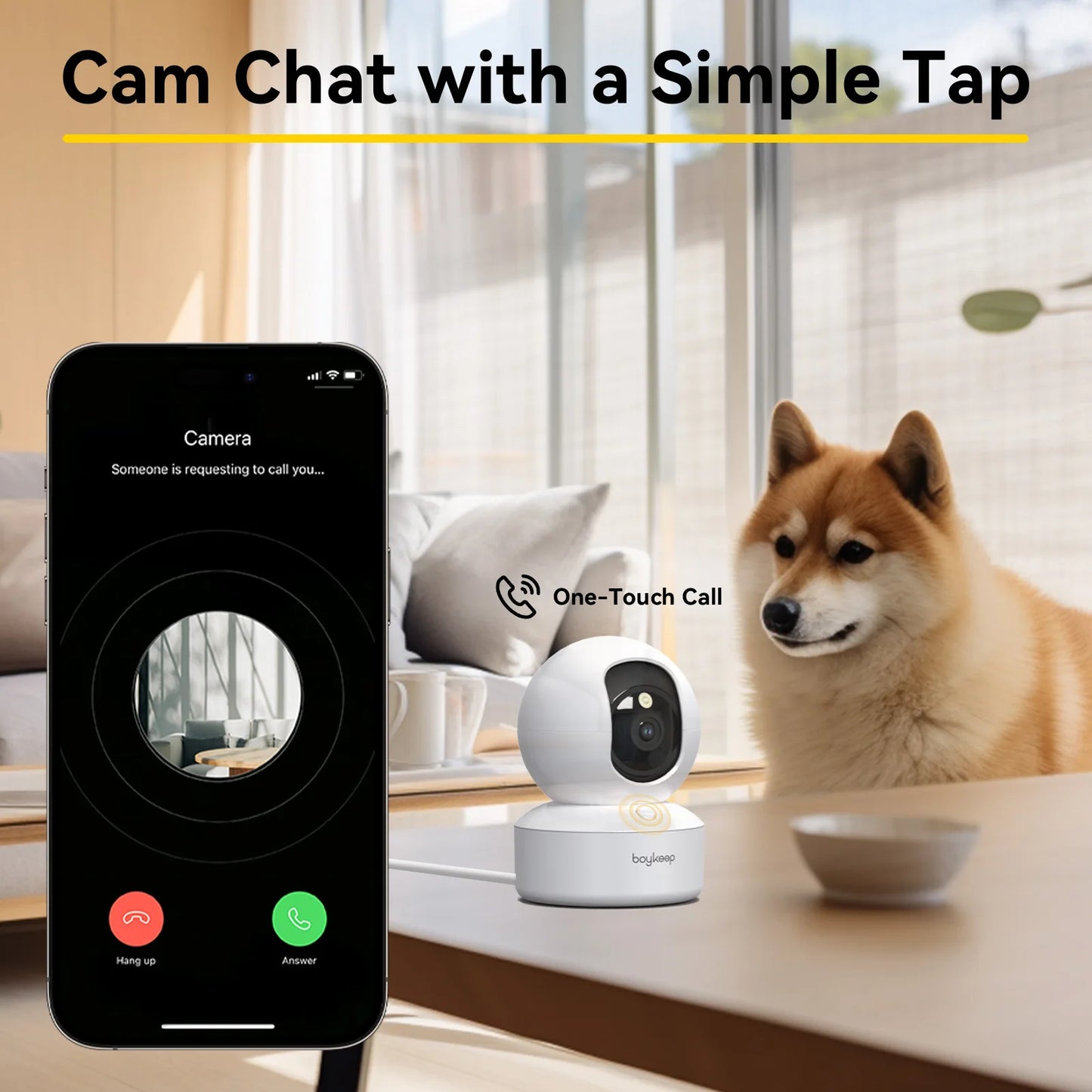 BoyKeep 2K Indoor WiFi Security Camera
