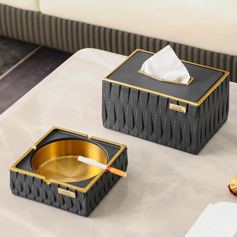 Luxury Resin Tissue Box Organizer