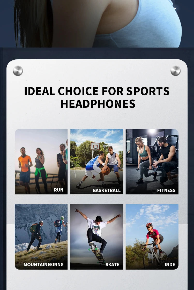 Bone Conduction Bluetooth Sports Headphones