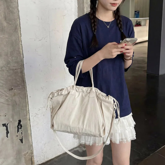 Women’s Large Drawstring Bucket Shoulder Bag