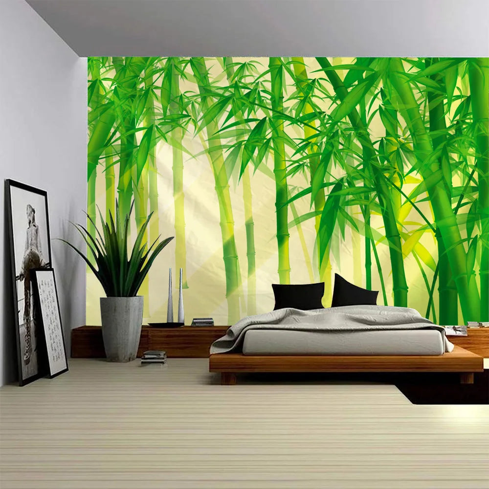 Bamboo Forest Landscape Wall Tapestry