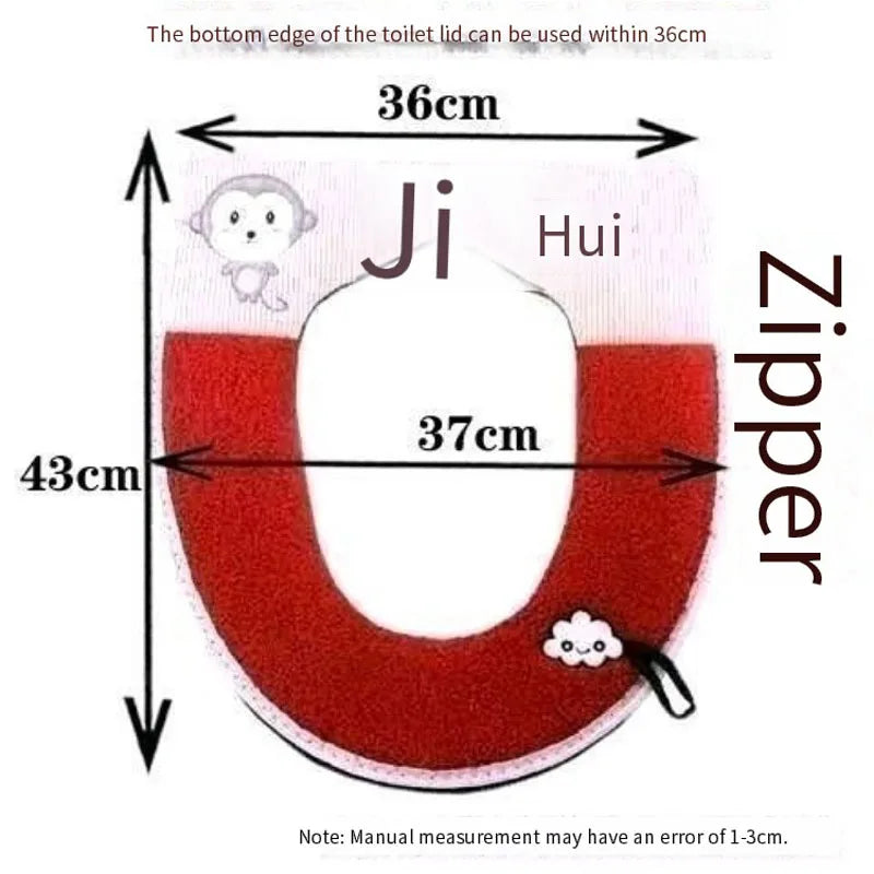 Washable Soft Toilet Seat Cover Set