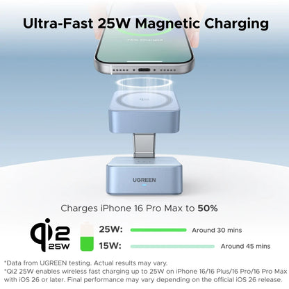 Qi2 2-in-1 Magnetic Wireless Charger Stand