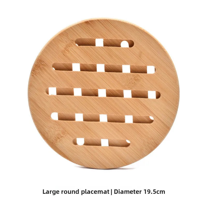 Round Bamboo Heat Insulation Pad
