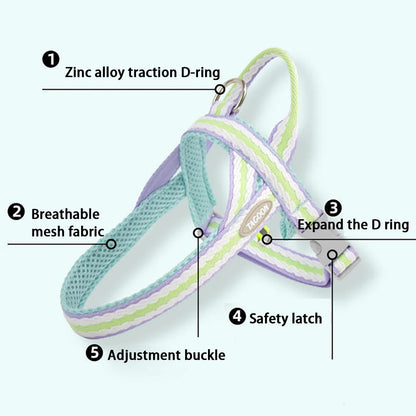 Colorful No-Pull Adjustable Dog Harness