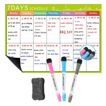 Magnetic Refrigerator Monthly Dry Erase Calendar Planner