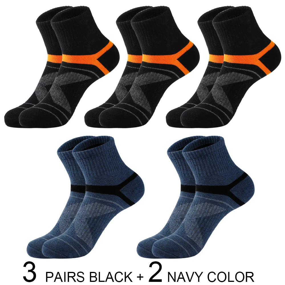 Men’s Cotton Sports Crew Socks 5 Pairs