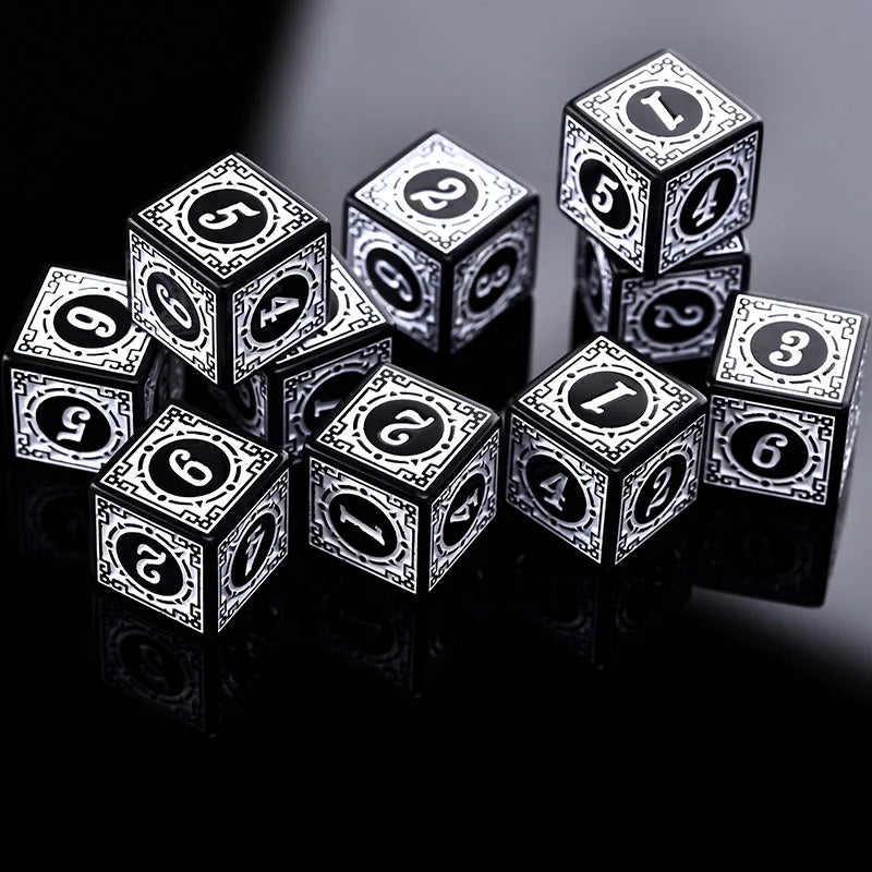 Acrylic D6 Polyhedral Dice Set